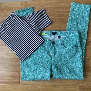 J. Crew toothpick floral jeans